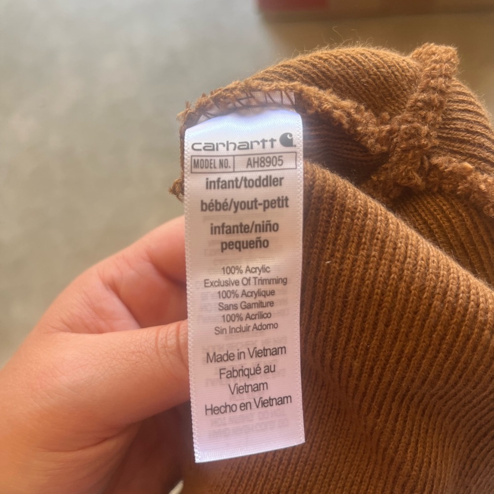 Brown Tan Carhartt Beanie - Picture 2 of 2